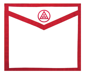 Masonic Apron Royal Arch. Red White Duck Cloth Apron - Triple Tau